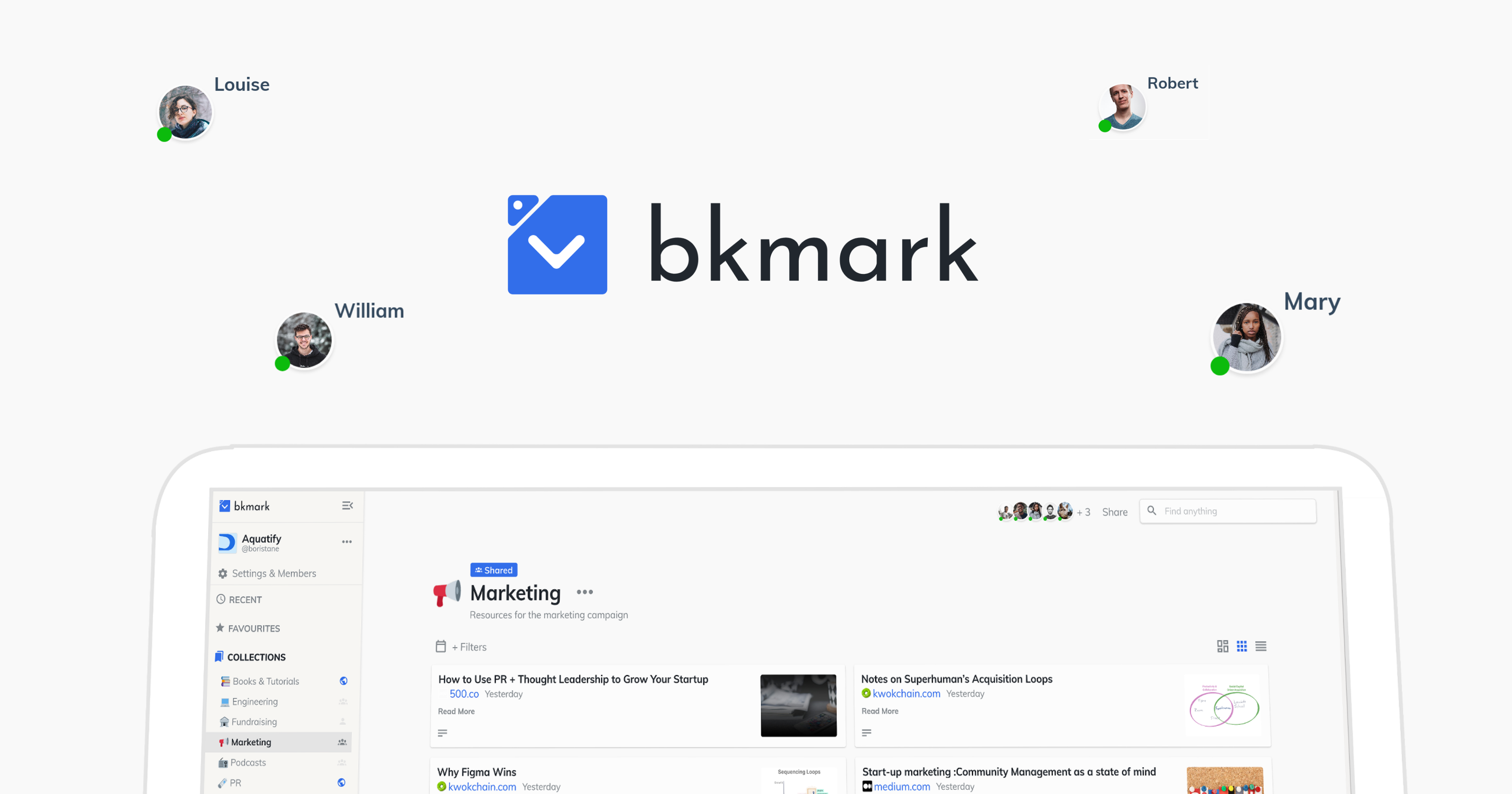 Bkmark Where you find and save the finest gems on the web